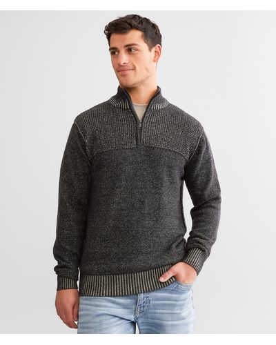 BKE Quarter Zip Sweater - Gray