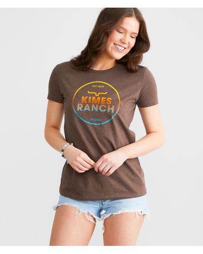 Kimes Ranch Gadient Logo T-shirt - Brown