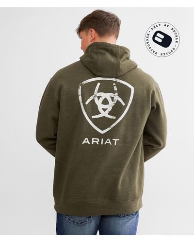 Ariat Stamped Shield Hooded Sweatshirt - Green
