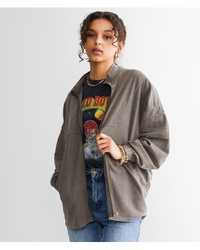 Gilded Intent Washed Lightweight Jacket - Gray