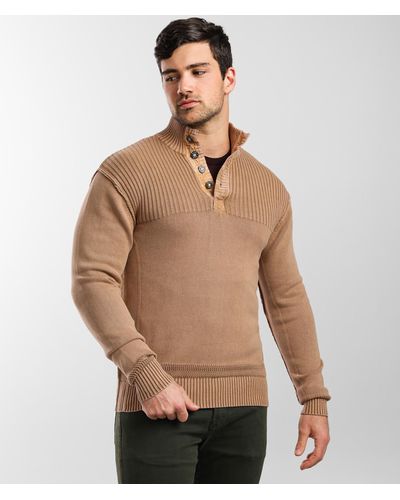BKE Fred Henley Sweater - Brown