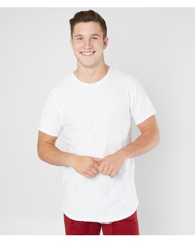 Rustic Dime Destructed Stretch T-shirt - White