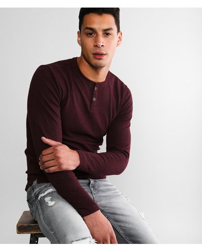 Outpost Makers Brushed Henley - Red