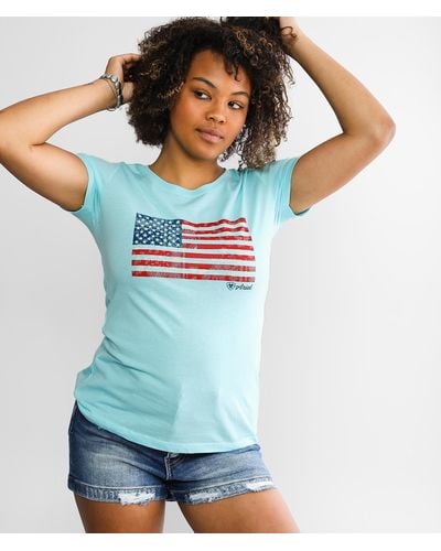 Ariat Paisley Flag T-shirt - Blue