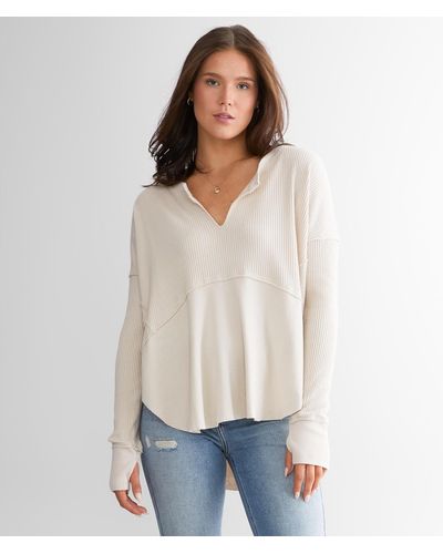 Free People Montery Thermal Top - White
