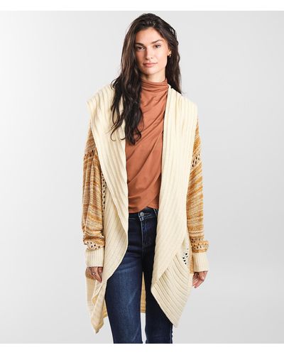 Daytrip Cocoon Hooded Cardigan Sweater - Natural