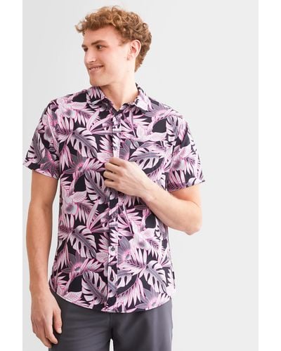 Departwest Tropical Performance Stretch Shirt - Pink