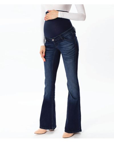 Kancan Kan Can Maternity Flare Stretch Jean - Blue