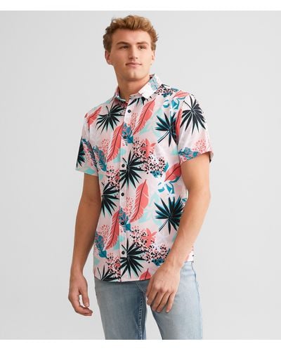 Departwest Tropical Performance Stretch Shirt - White