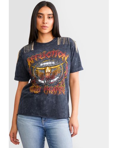 Affliction Wild Hearts Flame T-shirt - Blue