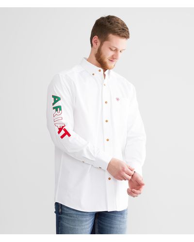 Ariat Team Logo Twill Shirt - White