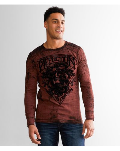 Affliction American Customs Venom Road Reversible Thermal - Red