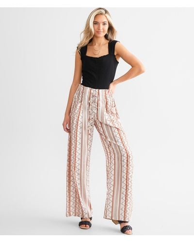 Angie Abstract Beach Pant in Natural