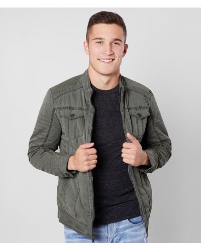 BKE Embroidered Canvas Jacket - Gray