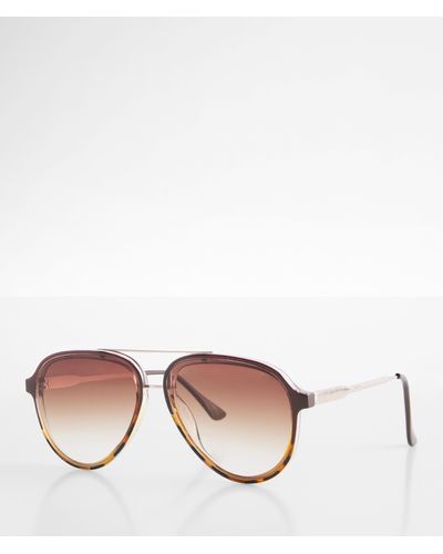 BKE Tort Aviator Sunglasses - Pink