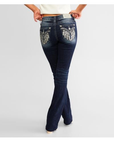 Miss Me Low Rise Tailored Boot Stretch Jean - Blue