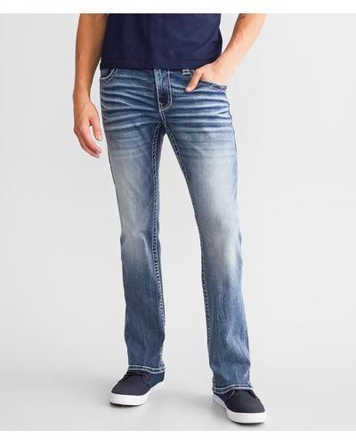 Buckle Black Three Straight Stretch Jean - Blue