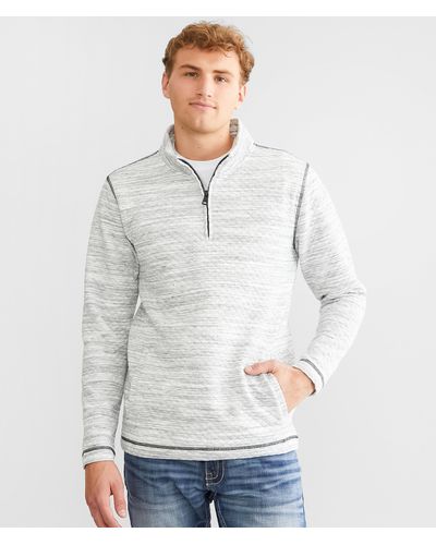 BKE Stevie Quilted Pullover - Gray