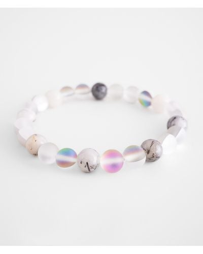 BKE Rainbow Marble Bracelet - White