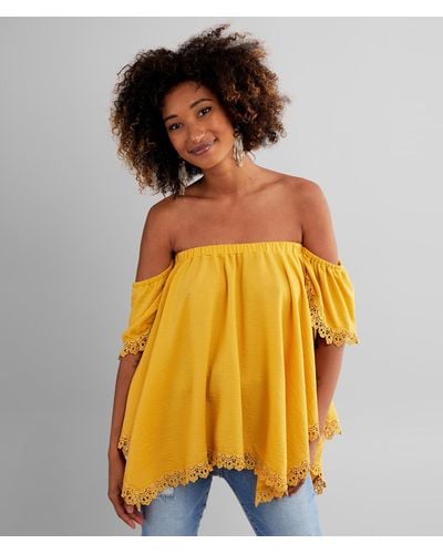 Daytrip Off The Shoulder Top - Yellow