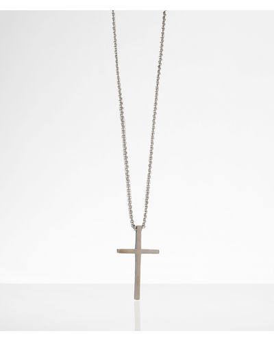 BKE Cross 24" Necklace - White