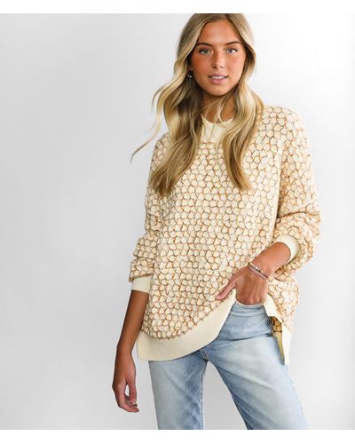 Gilded Intent Textured Sweater - Natural