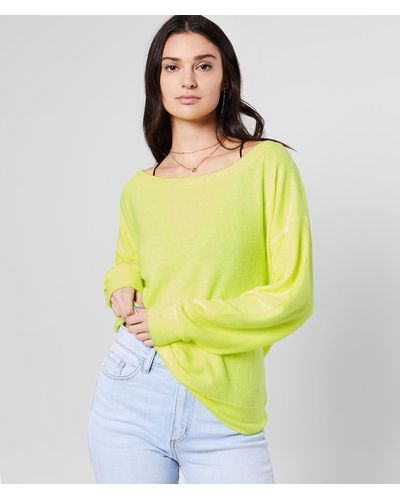 BKE Twisted Back Pullover - Yellow