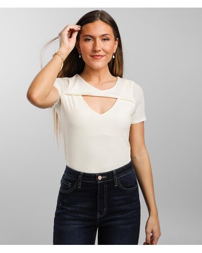 Buckle Black Shaping & Smoothing Cut-out Top - Natural