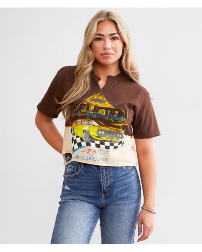 Affliction American Customs Speedster Cropped T-shirt - Multicolor