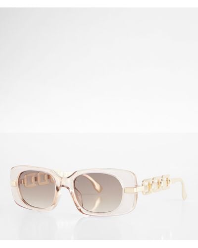 BKE Transparent Square Sunglasses - Natural