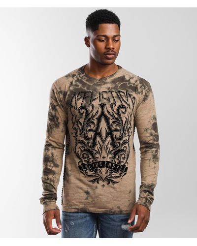 Affliction Gilded Fire T-shirt - Brown
