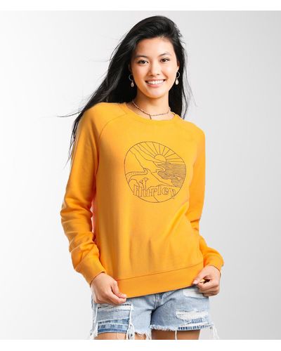 Hurley Surf Coast Burnout Pullover - Yellow