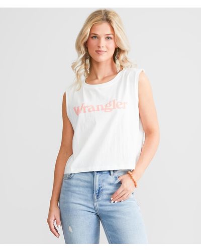 Wrangler Logo Tank Top - White