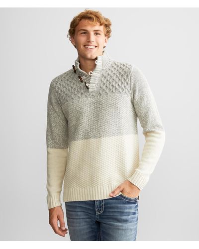 Outpost Makers Mixed Yarn Toggle Sweater - Natural