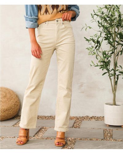 Kancan Kan Can 90s Straight Stretch Corduroy Pant - Natural