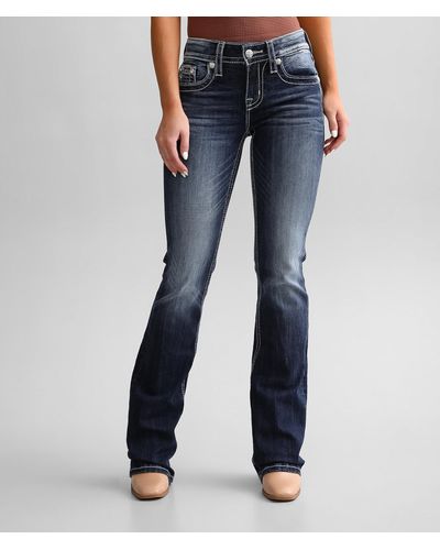 Miss Me Low Rise Boot Stretch Jean - Blue