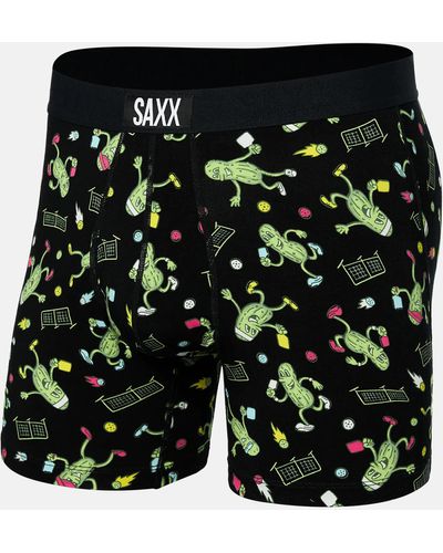 Saxx Underwear Co. Ultra Super Soft Stretch Boxer Briefs - Black