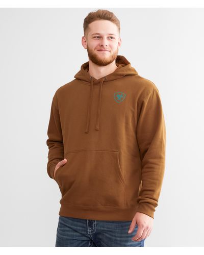 Ariat Forest Badge Hooded Sweatshirt - Brown