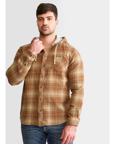 O'neill Sportswear Clayton Hooded Flannel Shirt - Brown