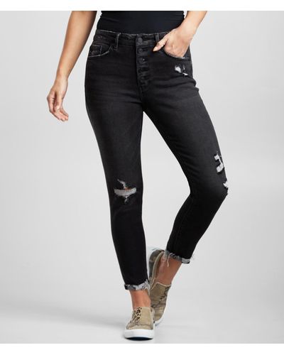 Kancan Kan Can High Rise Ankle Skinny Stretch Jean - Black