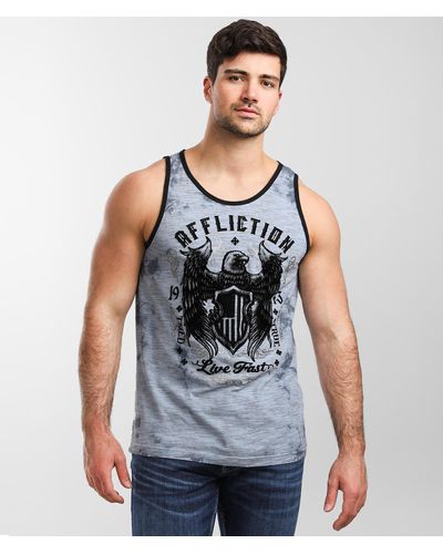 Affliction Code Of Honor Tank Top - Blue