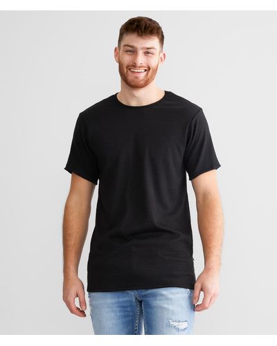 Rustic Dime Textured Knit T-shirt - Black