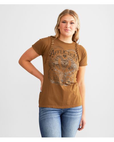 Affliction Gloria T-shirt - Brown
