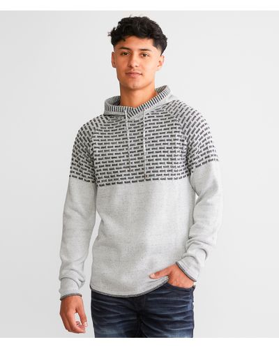BKE Crossover Hooded Sweater - Gray
