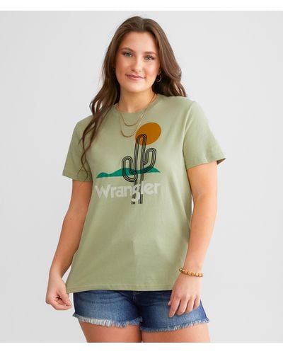 Wrangler Retro Cactus Sun T-shirt - Green