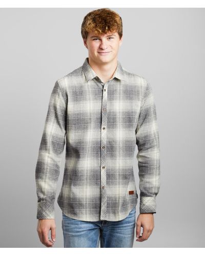 Outpost Makers Brushed Knit Flannel Shirt - Gray