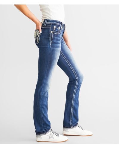 Miss Me Low Rise Straight Stretch Jean - Blue