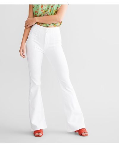 Free People Jayde Flare Stretch Pant - White