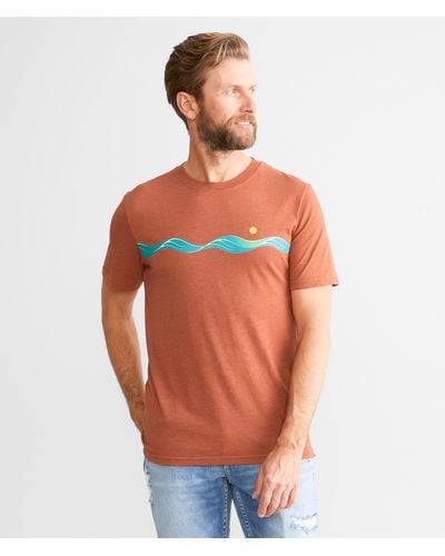 Tentree Artist Waves T-shirt - Orange