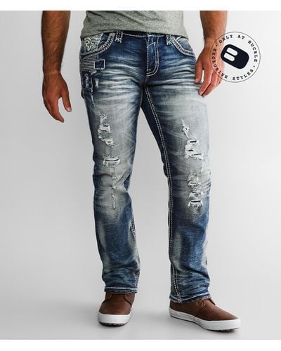 Rock Revival Rye Relaxed Taper Stretch Jean - Blue